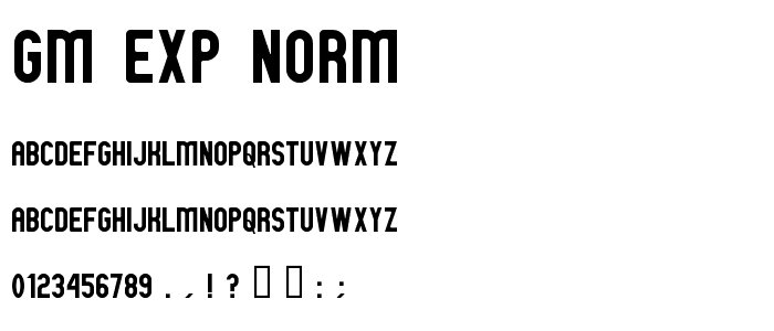 GM Exp Norm font